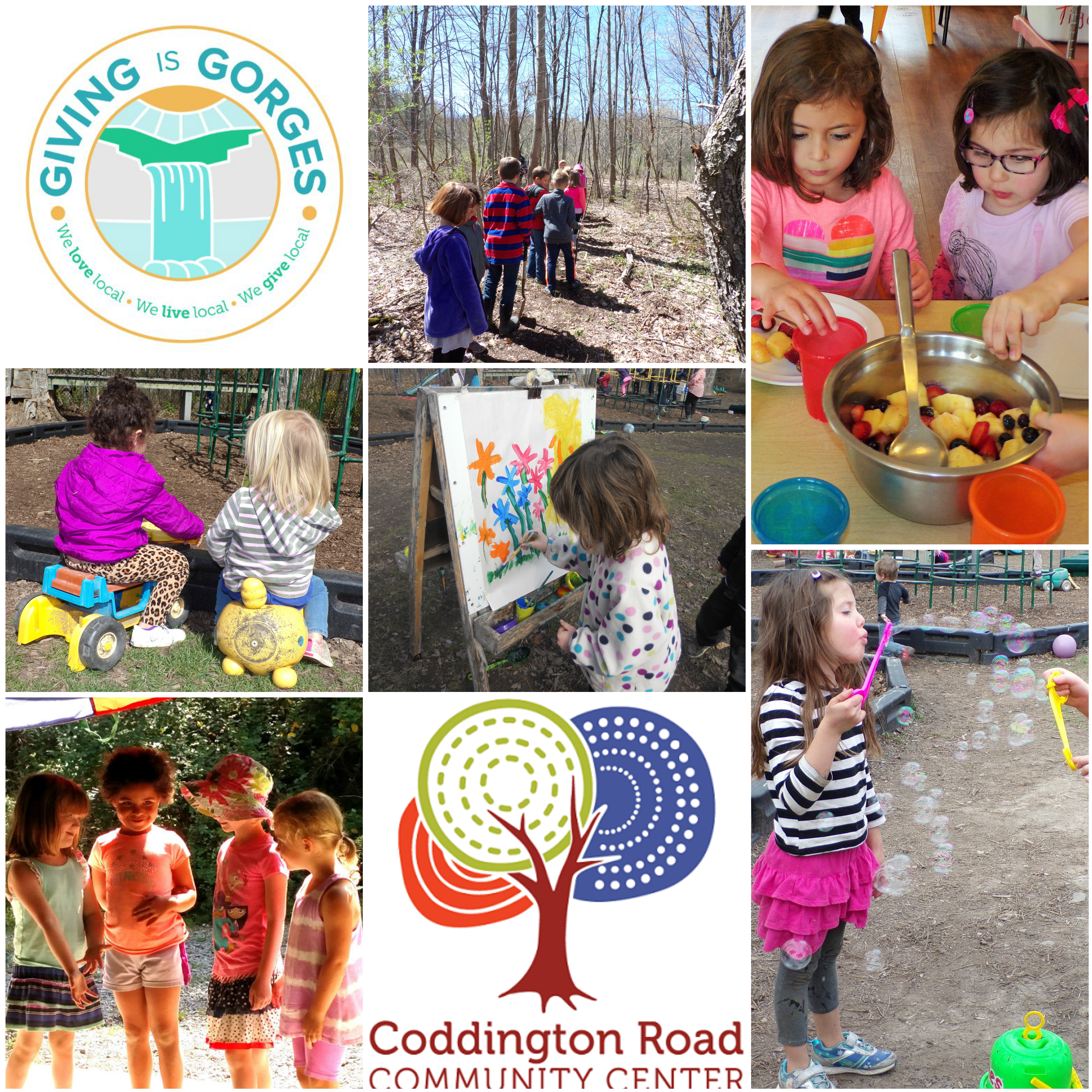 Coddington Road Community Center, Ithaca Preschool, Giving is Gorges 
