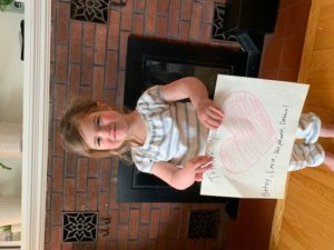 A student at the Coddington Road Community Center in Ithaca NY celebrates Teacher Appreciation Week 