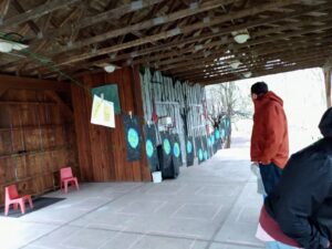 Coddington Road Community Center Families visit the Bear Room's outdoor classroom.