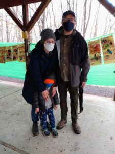 Coddington Road Community Center Families visit the Bear Room's outdoor classroom.