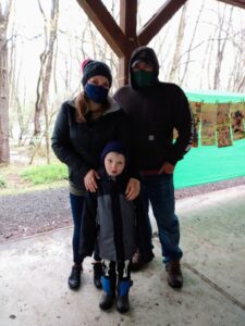 Coddington Road Community Center Families visit the Bear Room's outdoor classroom.