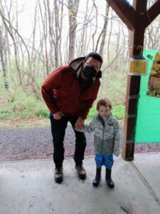 Coddington Road Community Center Families visit the Bear Room's outdoor classroom.