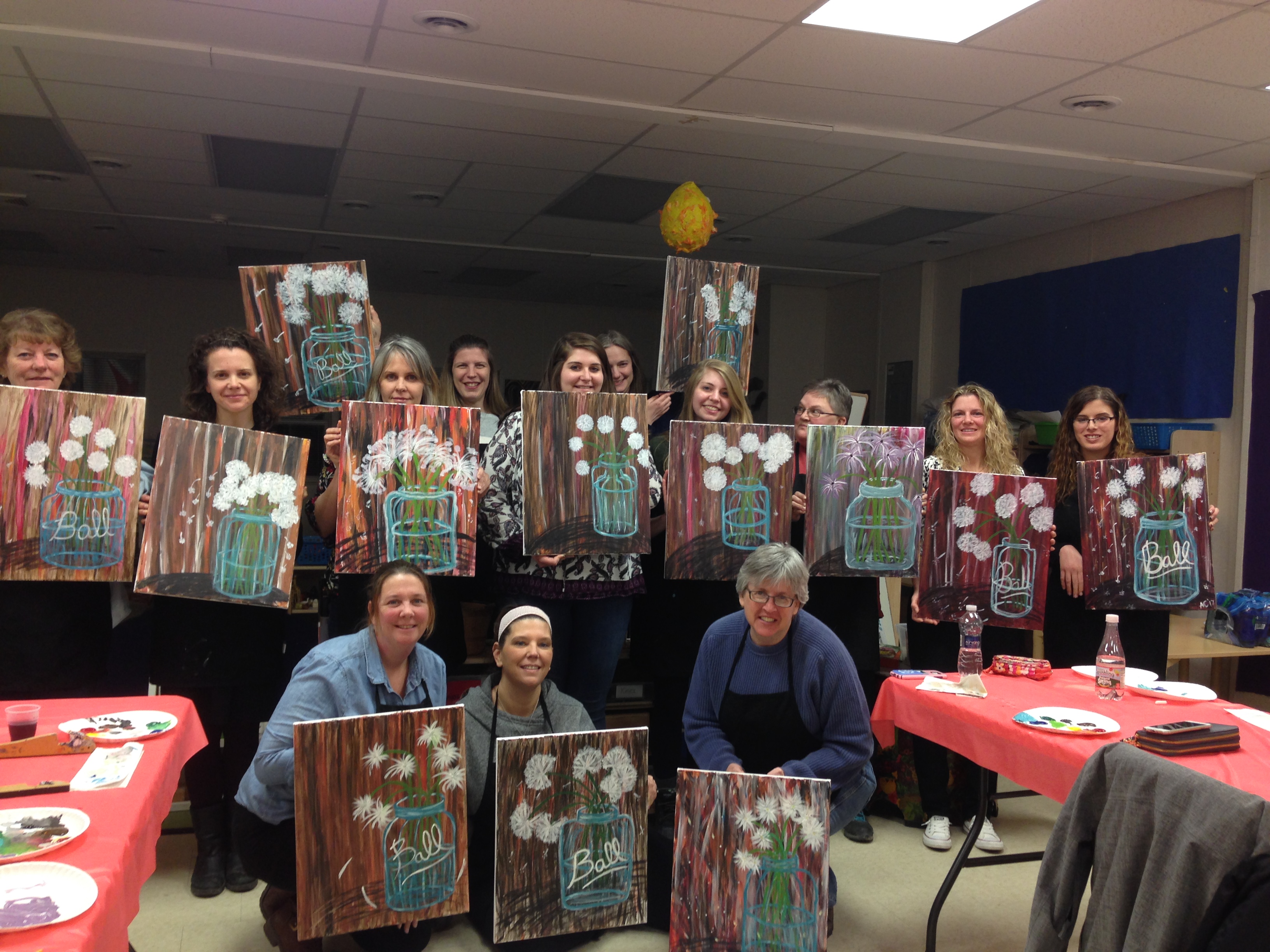 Paint Night at the Coddington Road Community Center in South Hill area of Ithaca