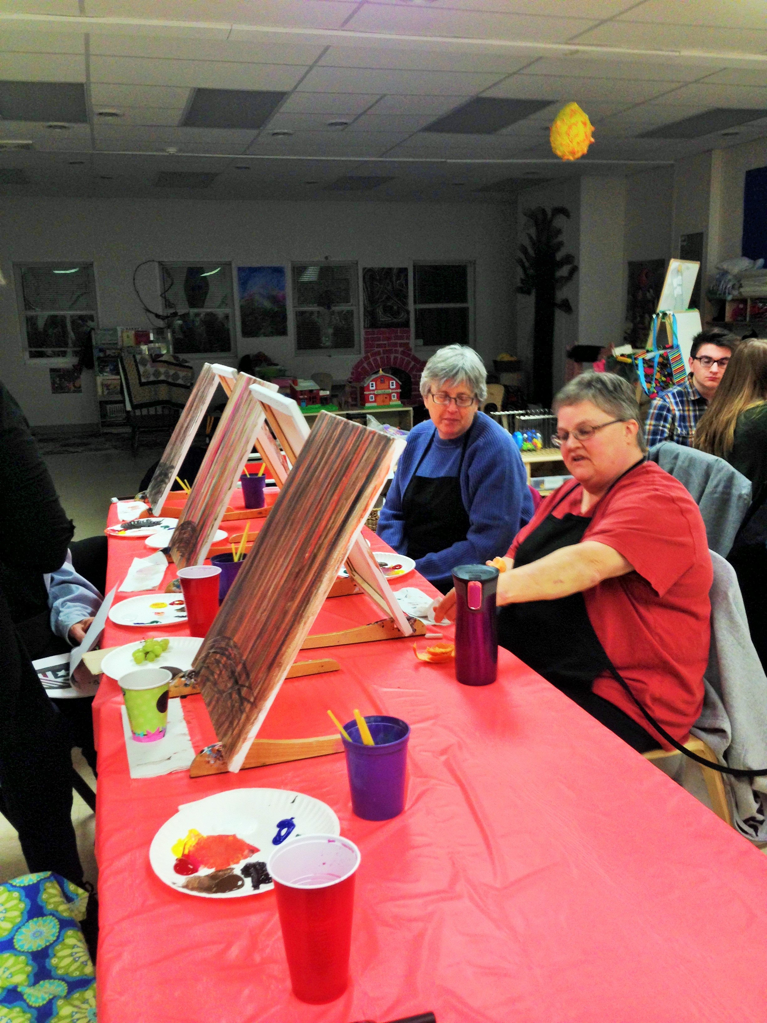 Paint Night at the Coddington Road Community Center in Ithaca NY
