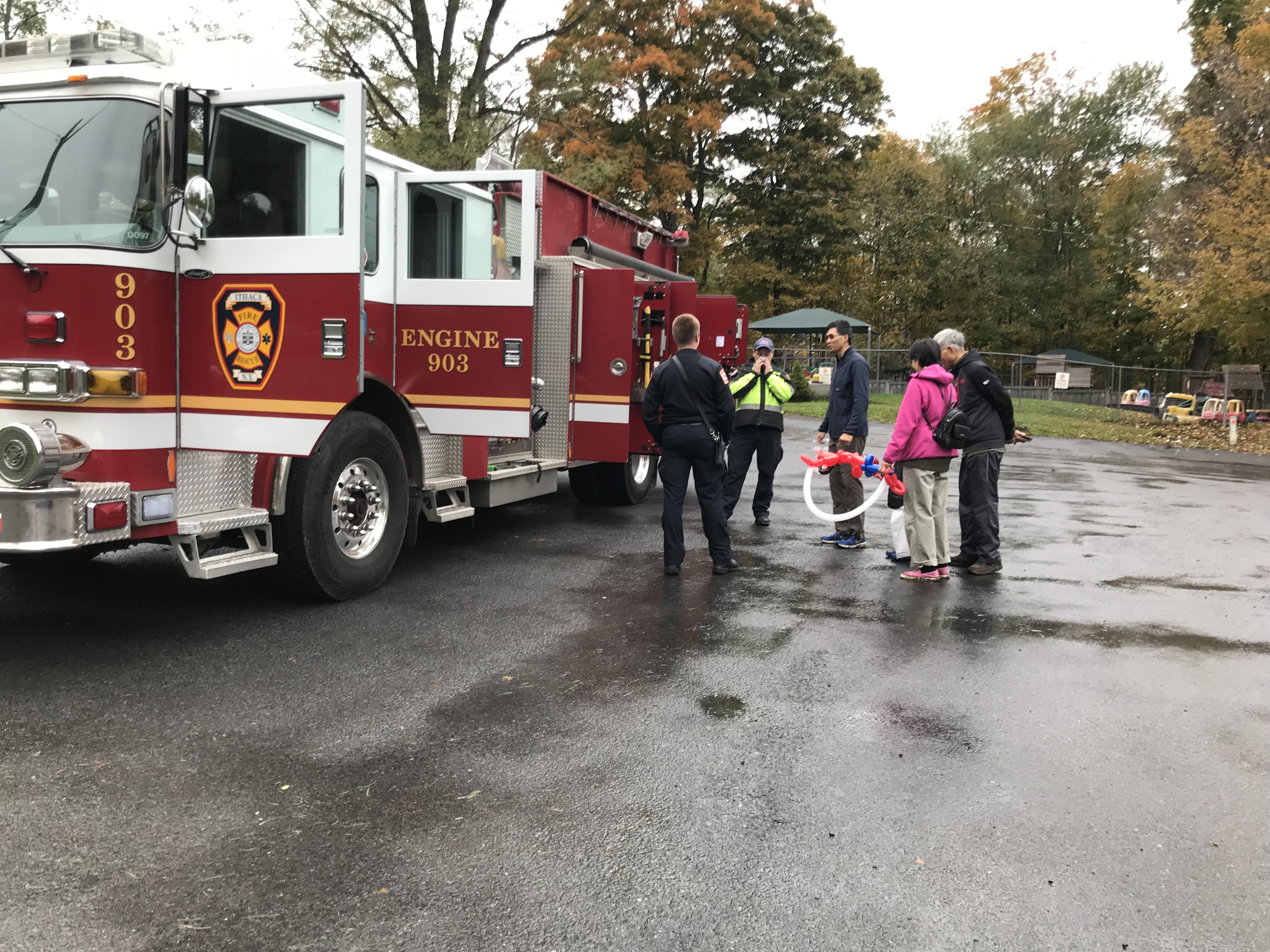 Ithaca Fire Department attends the Coddington Road Community Center's annual Fall Festival