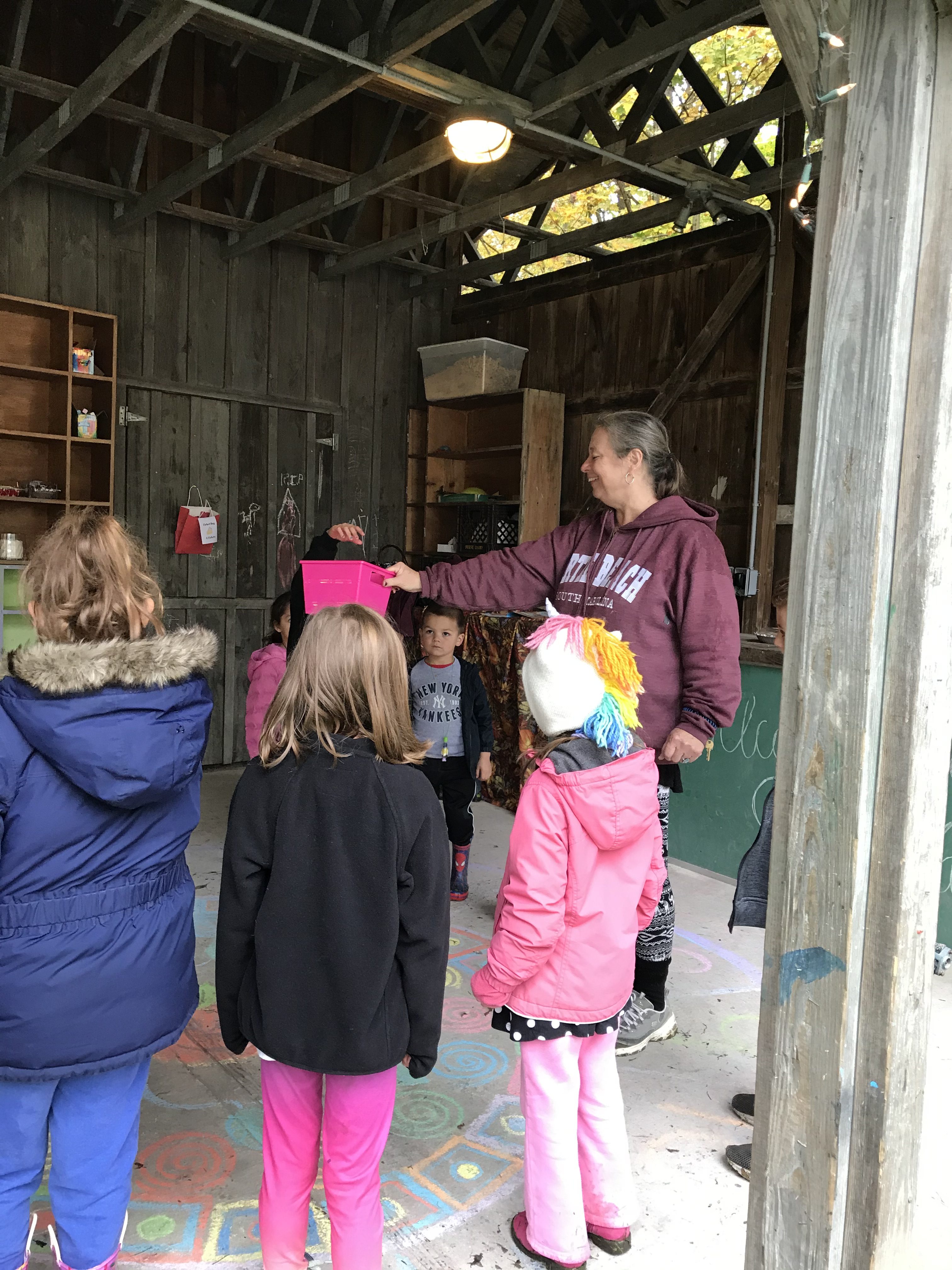 Cake walk and other fun activities at the Coddington Road Community Center in Ithaca, NY for our annual Fall Festival
